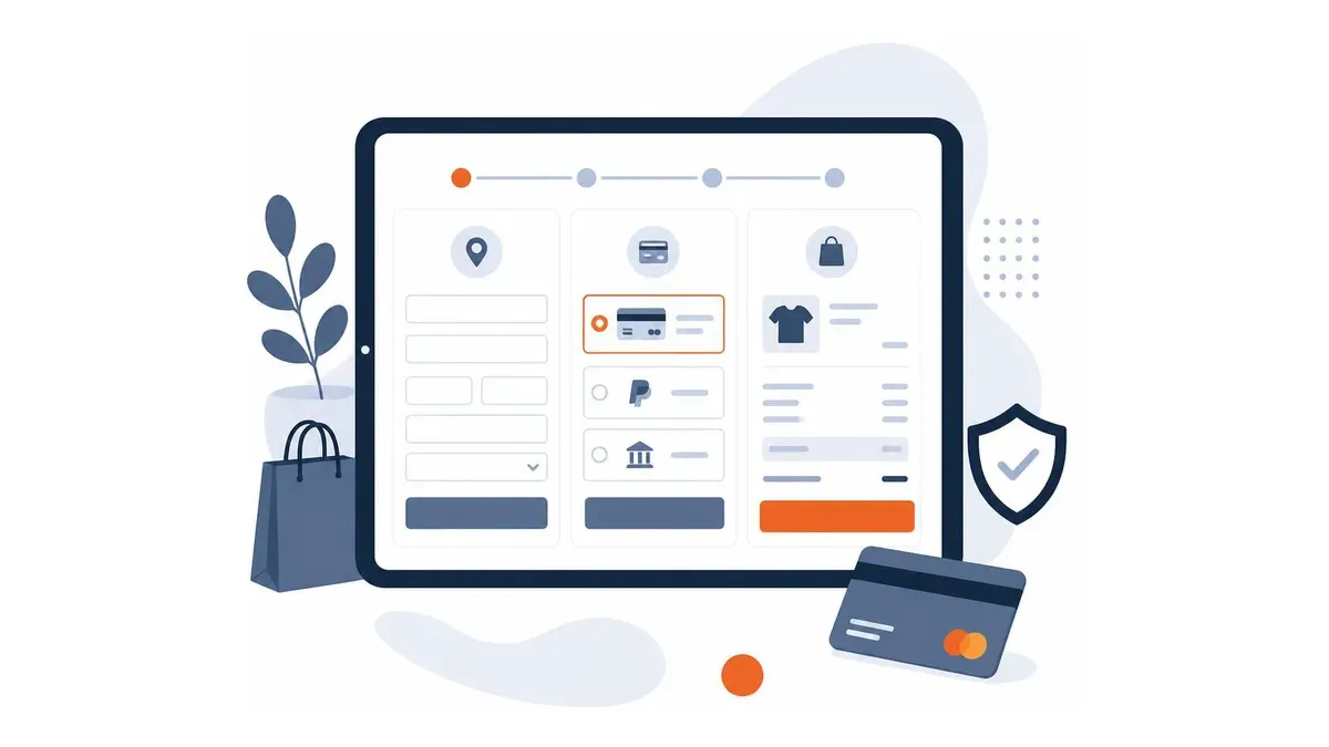 Tek sayfa üzerinde toplanmış kullanıcı dostu e-ticaret ödeme ve sipariş ekranı