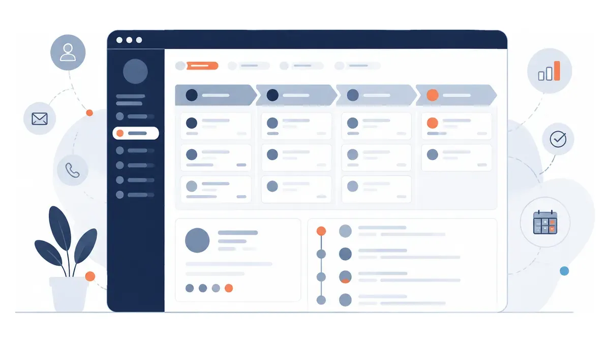 Özel CRM yazılımı satış hunisi aşamaları ve müşteri etkileşim zaman çizelgesi